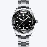 Steeldive 1965 with black dial and steel bracelet